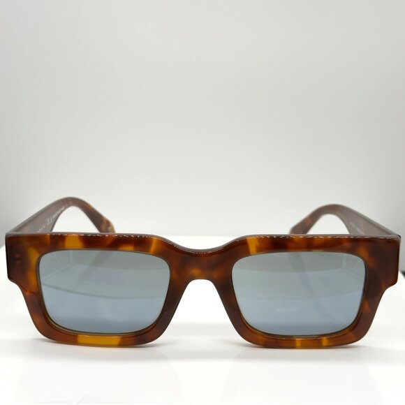 Georgio Armani Sunglasses AR8184-U 5988/02 Red Havanna Square Frames Blue Lenses - Picture 2 of 9